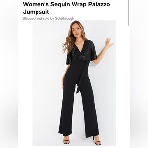 Women’s Black Sequin Jumpsuit